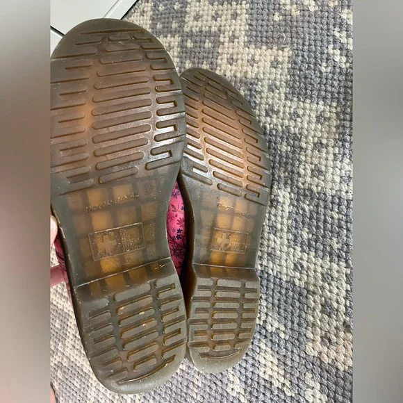 Dr Martens 1460W Pink Little Flowers Boots - Picture 8 of 11